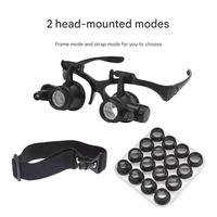 8 Groups of Lenses LED Headband Magnifier for Jewelry  Watch Clock Circuit Board & Electronic Component Repair