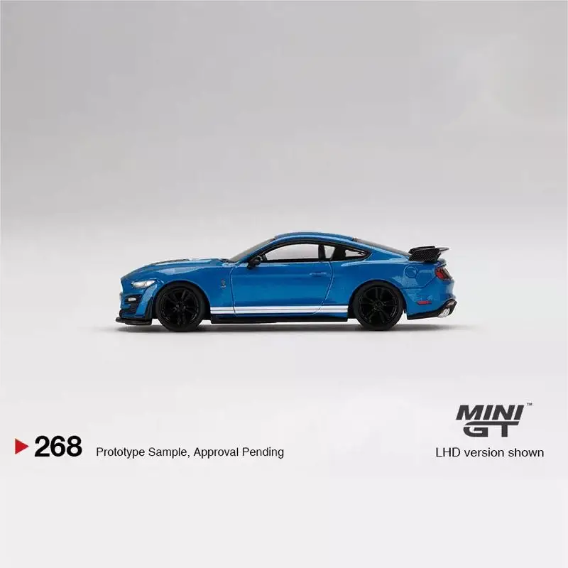 TSM MINI GT 1:64 #268 Ford Mustang Shelby GT500 Ford Performance Blue Diecast Model  Race Car Kids Toys Gift