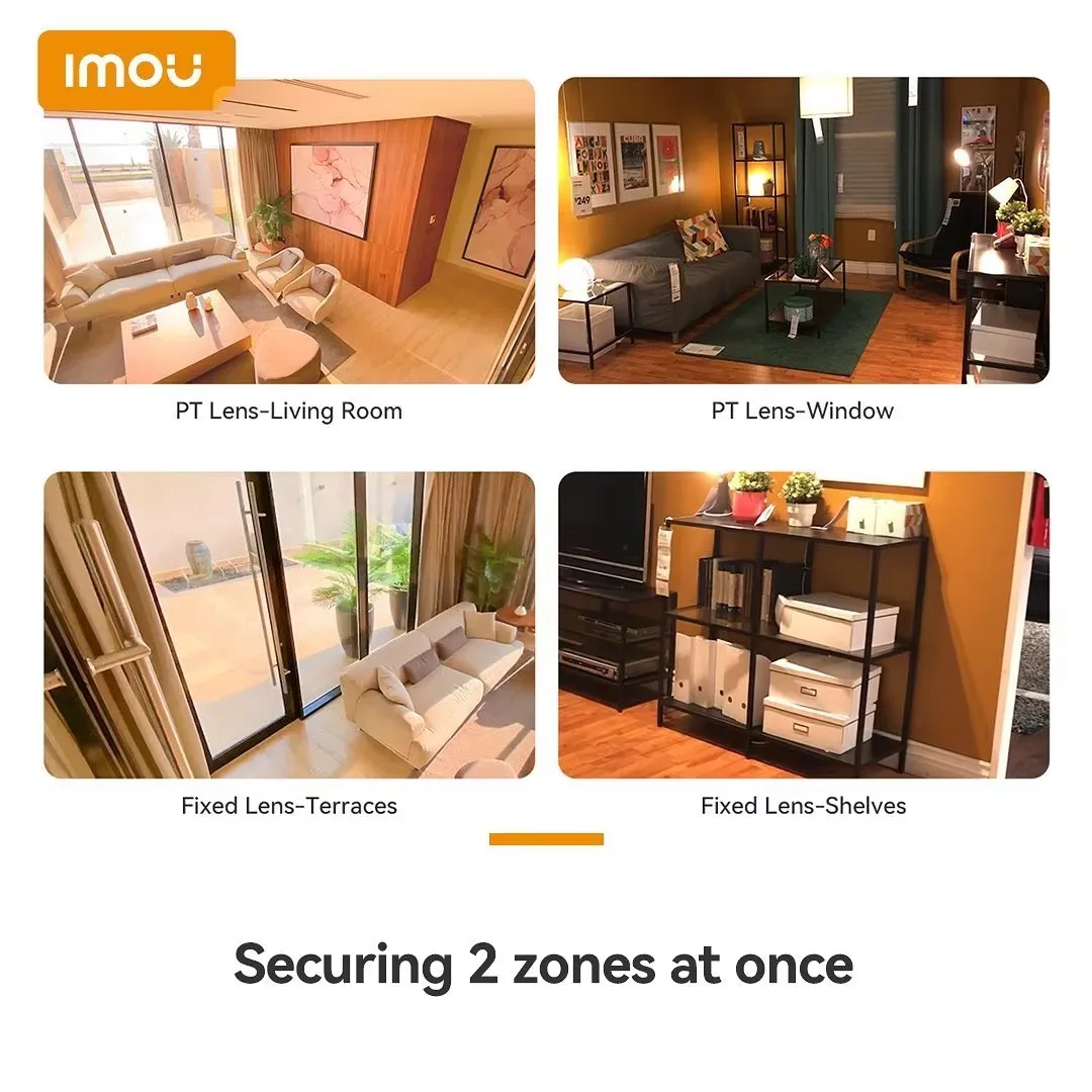 Imou Ranger Dual 3+3MP Full Color Camera Human Pet Detection Auto Tracking Two-way Talk Smart Home Security Wifi Dual Lens CCTV