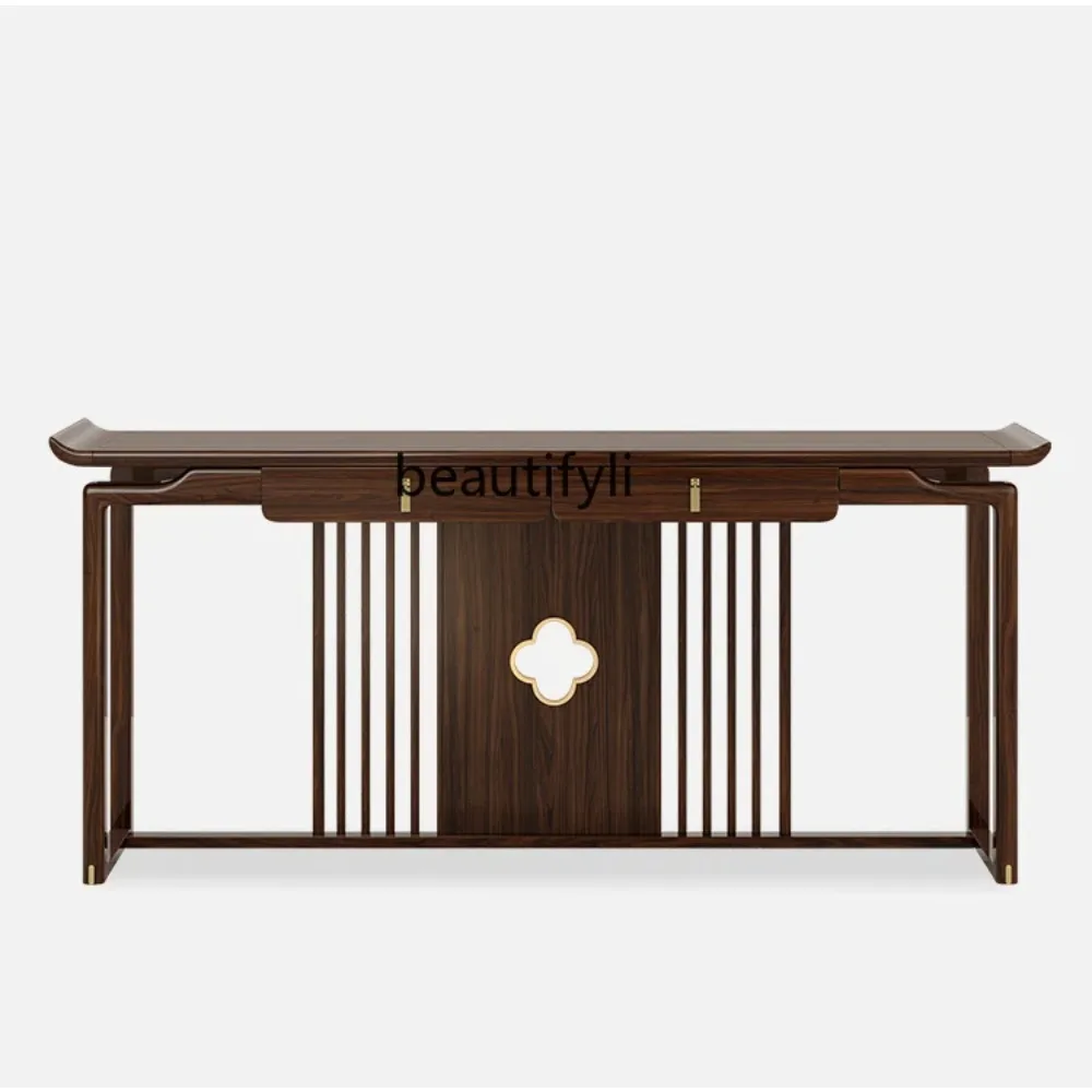 New Chinese Style Console Tables a Long Narrow Table Home Wall Living Room Light Luxury Table Altar Solid Wood