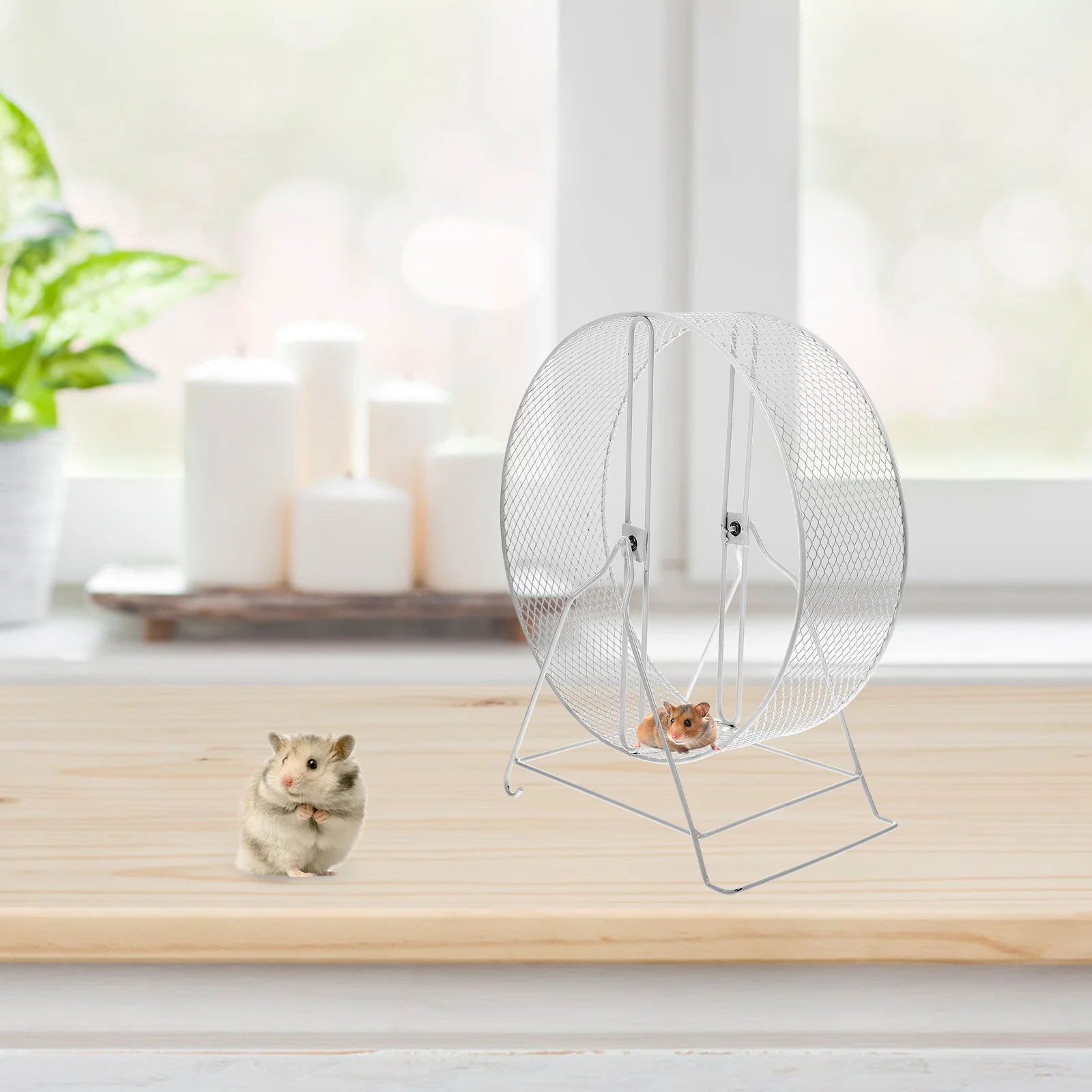 Hamster Running Wheel Quiet Toy Funny The Animal Hedgehog Iron Roller Small Pet Toddler Car Accessories