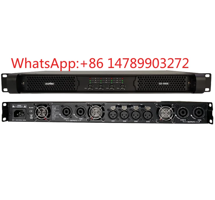 4 Channel Smart Amplifier Professional Stage Bar KTV Live Sound Equipment