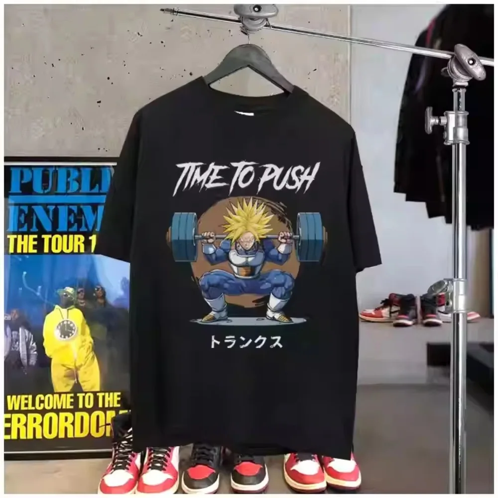 

Dragon Ball Z Баули Футболка Аниме Унисекс Тяжелый Хлопок Графический Принт Негабаритная Уличная Одежда С Короткими Рукавами Хип-Хоп Повседневная Фитнес