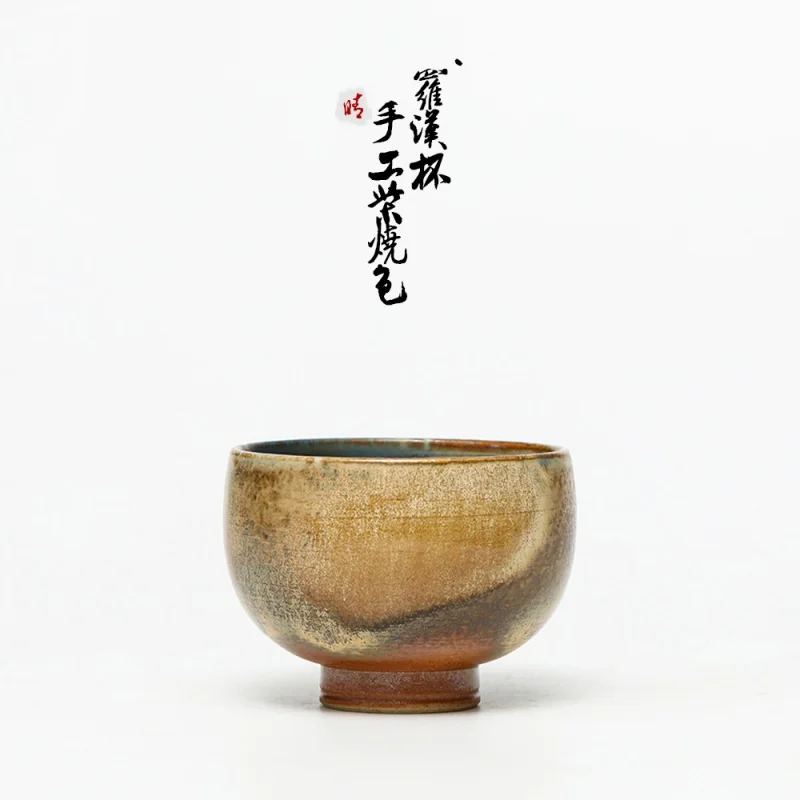 

★Чашка для чая Jingdezhen ручной работы, античная чашка для запеченного чая, чашка для мастеров Arhat, глазурованная чашка с тиснением, выдерживаемая чашка для чая, чашка для чая