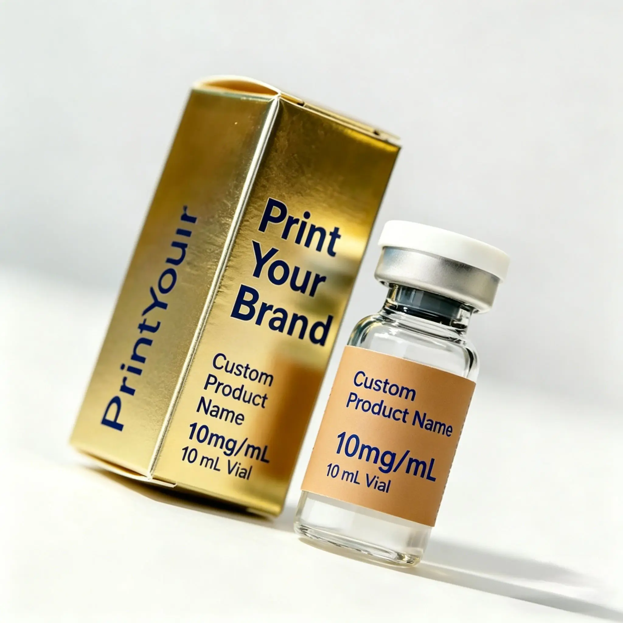 HD Waterproof Adhesive Peptide Stickers for 3ml 5ml 10ml Vials,Custom Supplement Labels