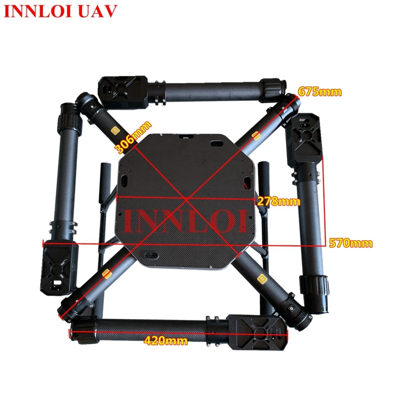 Conector de Tubo de Aluminio para Reparación de Estructura de Fibra de Carbono XAERO X1400 de 1400 mm para Dron