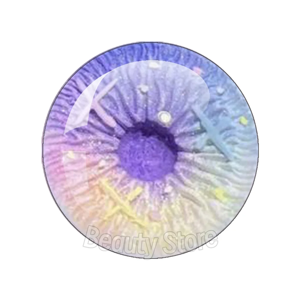12pcs Oil Painting And Stars Glass Eye Chip Round Cabochon 10MM-40MM Handmade Toy Drop Glue Eye Pupil DIY Blyth BJD Doll Accesso view 3