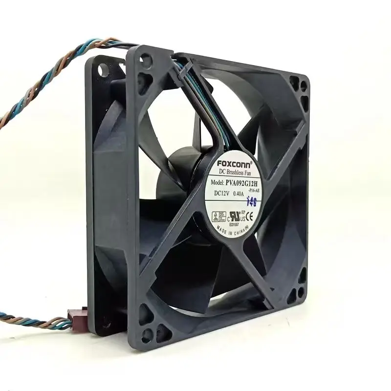 Ventilador PWM de 4 pinos FOXCONN 9cm 9225 92x92x25mm DC 12V 0.4A para resfriamento Dell e HP
