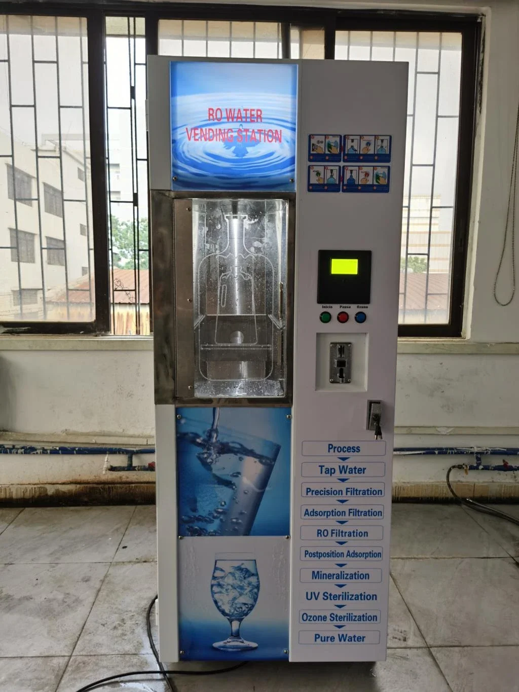 NEW 300GPD Water Vending Machines For Sale Purified Water Self-service Alkaline Water Vending Station