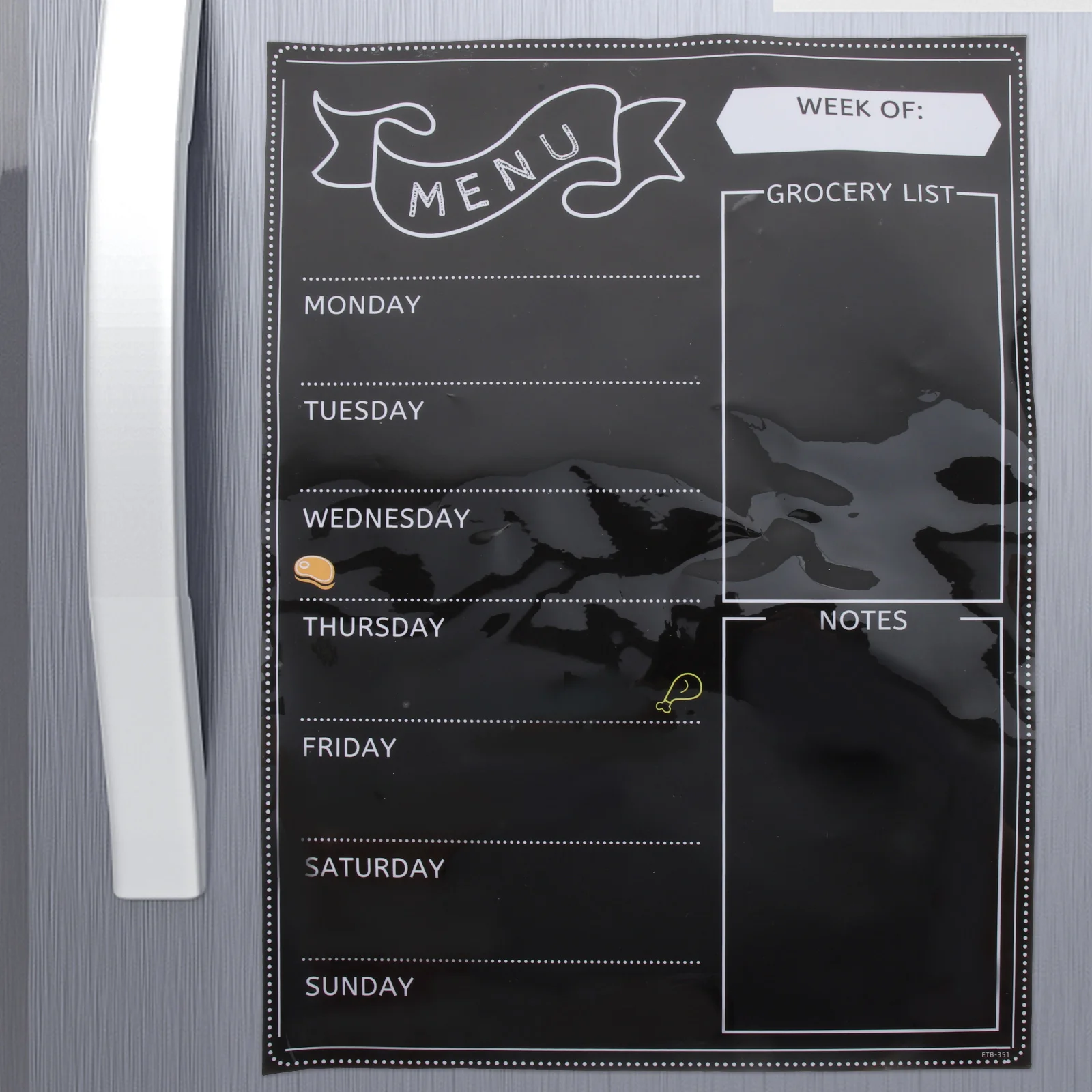 

Kitchen Menu Board Blackboard Magnet Magnetic for Fridge Notice The Pet Whiteboard Child