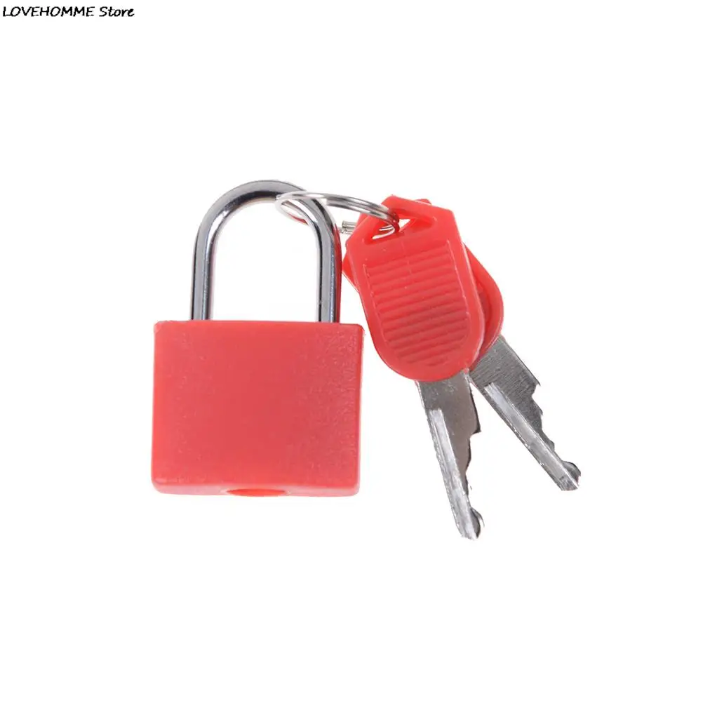 1PC 6 colors Small Mini Strong Steel Padlock Travel Tiny Suitcase Lock with 2 Keys Wholesale Top Quality