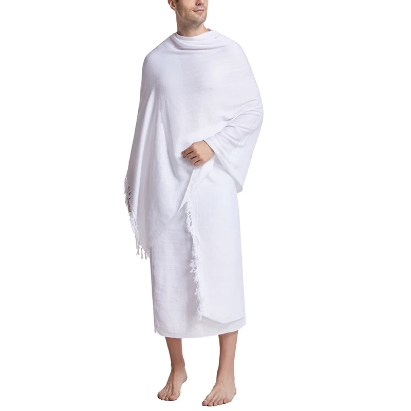 Q0KE Muslim Men Prayer Towel Islamic Ramadan Jewish Homme Towel