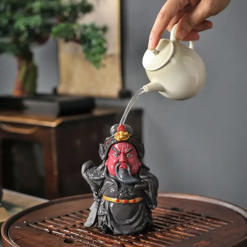 Resin Color Changing Chinese Tea Pet Figurine Handmade Kung Fu Gongfu Tea Accessory Home Office Desktop Table Ornament Teaware