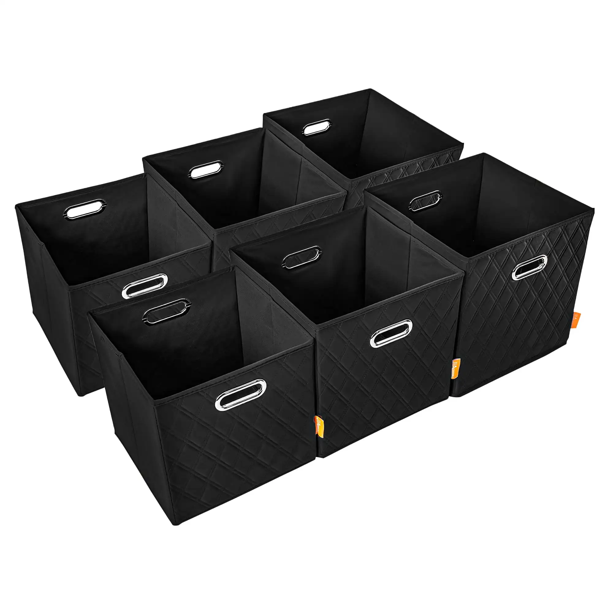 

Jiaessentials Black Closet Organizers, 3 Size Storage Cube Bins with Air Freshener