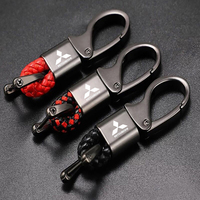 High Quality Metal Car Keychain Accessories Key Rings for Mitsubishi Pajero Sport ASX Lancer L200 Attrage Xpander Eclipse