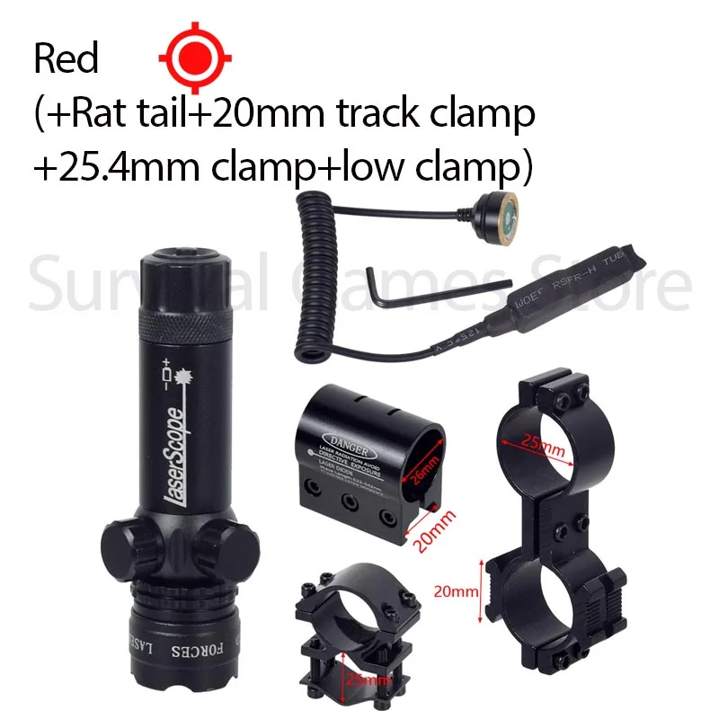 Taktisches Gewehr Red Dot Laser Green Dot Laser Sight 532nm Umfang SureFire M600B M300 M300B M300C Airsoft Waffen Taschenlampe Jagd Scout Fackel Druckschalter Picatinny und Montage Jagd Riflescope 20 – Detail 21