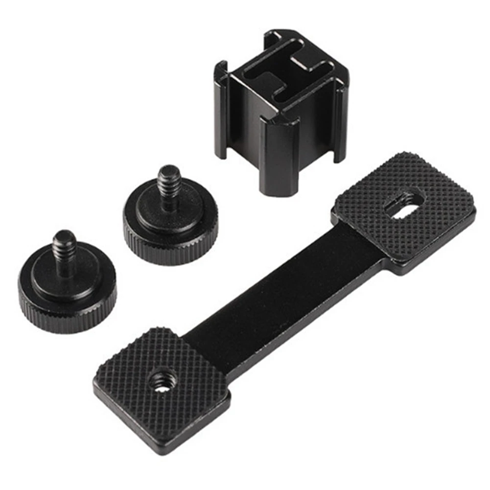 Triple Hot Shoe Mount Adapter Extension Bracket Holder Microphone Stand Adapter for Zhiyun Smooth 4 DJI OSMO Mobile 2