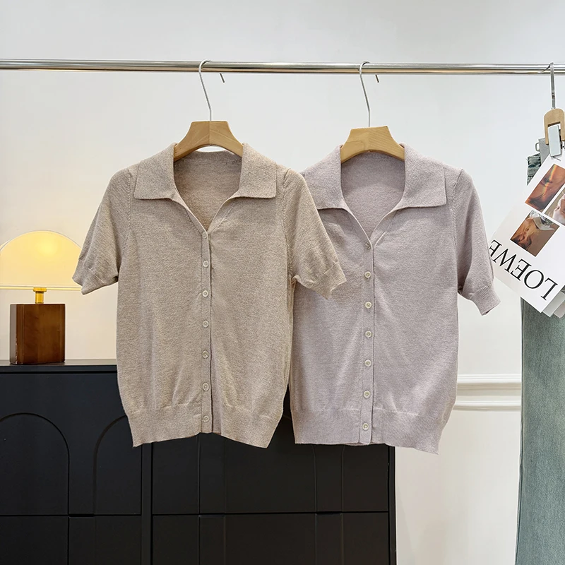 

Женский летний облегающий топ в скандинавском стиле с V-образным вырезом, мягкий трикотажный, с коротким рукавом, удобный для повседневной носки, дизайн «Ножницы»