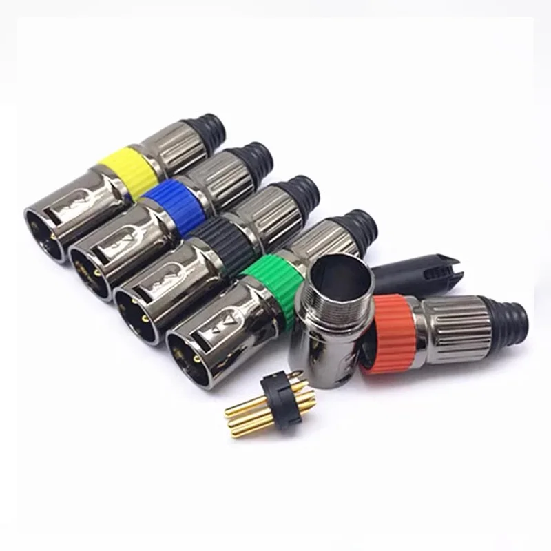 5/20PCS XLR 3 Pin Metal plating black Microphone Audio Cables Plug Connectors Male Female MIC Snake Plug Cable Connectors