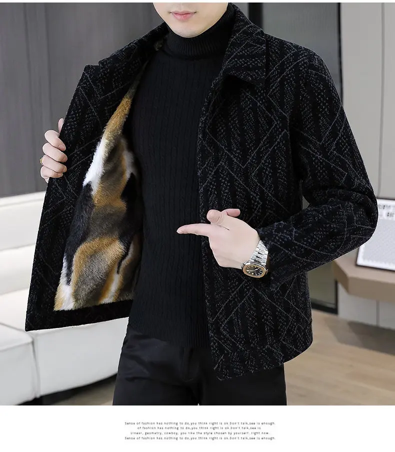 2026 Herbst Winter Herren Slim Fit Plüschjacken Jugend Streetwear Warme Kurze Fleece-Mäntel Kleidung Verdickte Winddichte Parkas – Detail 12