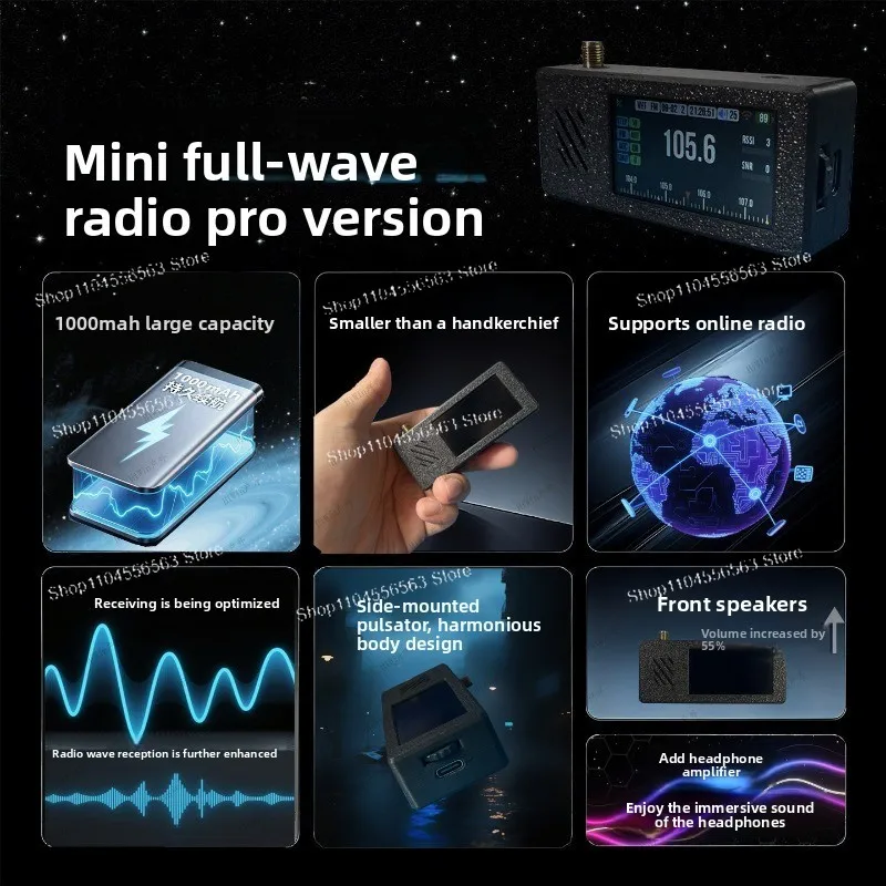 Mini Radio New Pro4732 Full Band High-end Pocket Wave Network 2-in-1 Emergency Radio