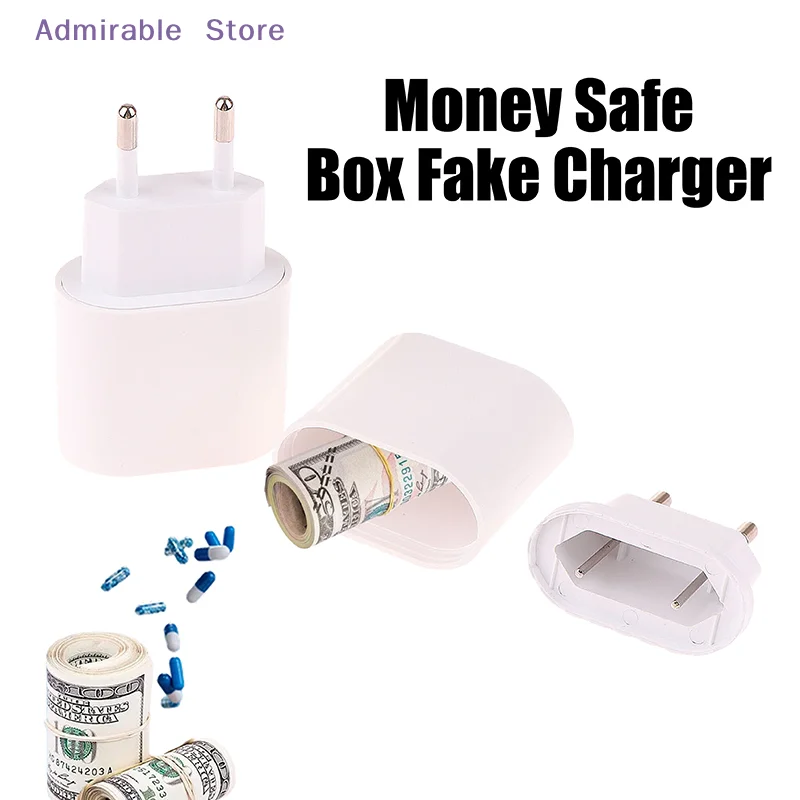 [W]Money Safe Box Key Cash Hidden Storage Creative Fake Charger Pill Case Box Container Hiding Spot Prevent Robbers
