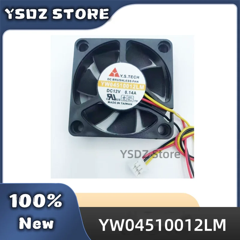 New OEM Fan For Y.S TECH YW04510012LM DC12V 0.14A 3-wire Automobile Power Amplifier Cooling Fan 4510 45x45x10mm Fast Shipping