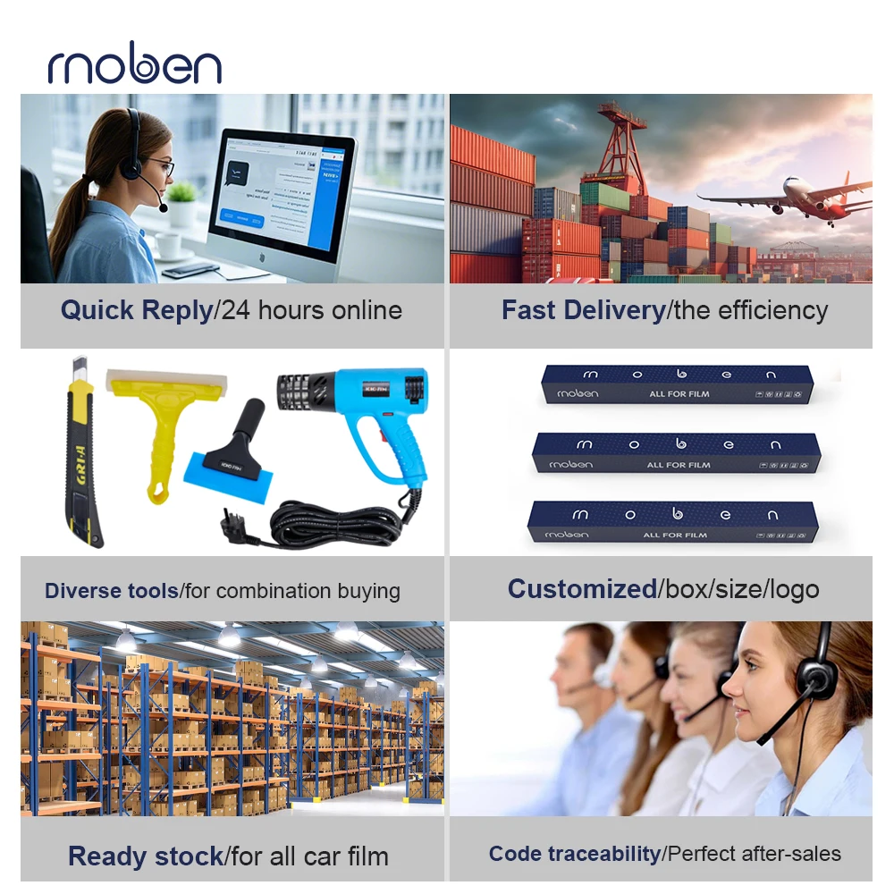 ฟิล์มกรองแสงรถยนต์นาโนเซรามิกคุณภาพสูง ป้องกันความร้อน ป้องกันรังสียูวี 99%  มีความโปร่งแสง 70% 50% 35% 20% 5% 3%