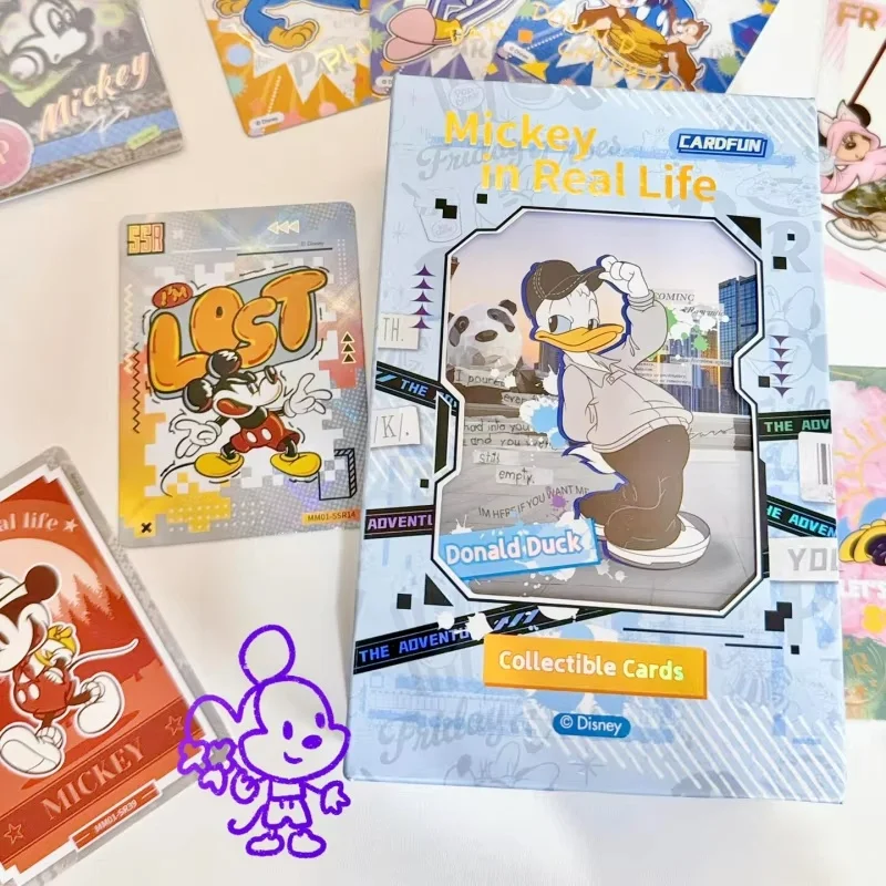 Genuine In Stock Card.Fun X Disney Mickey In Real Life Collectible Cards Decorate Anime Collection Card Birthday Surprise Gifts