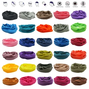 55 Warna Solid Olahraga Luar Ruangan Ikat Kepala Wanita Musim Panas Bandana Pria Tahan Debu Memancing Pelindung Wajah Tabung Syal Leher Pelindung Kaki DC001-055 12 bandana kuning penjualan terbaik - №