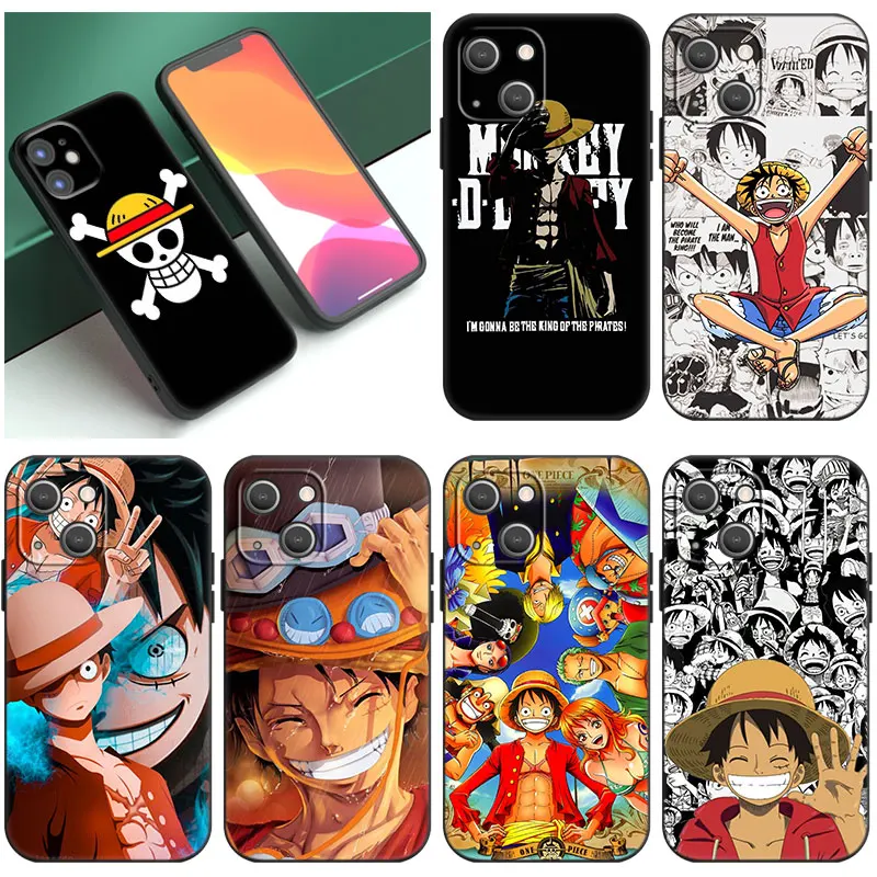 Anime One Piece Monkey D. Luffy Phone Case For Apple iPhone 14 13 12 Mini 11 Pro XR X XS MAX 6S 7 8 Plus SE 2020 2022 5S Cover