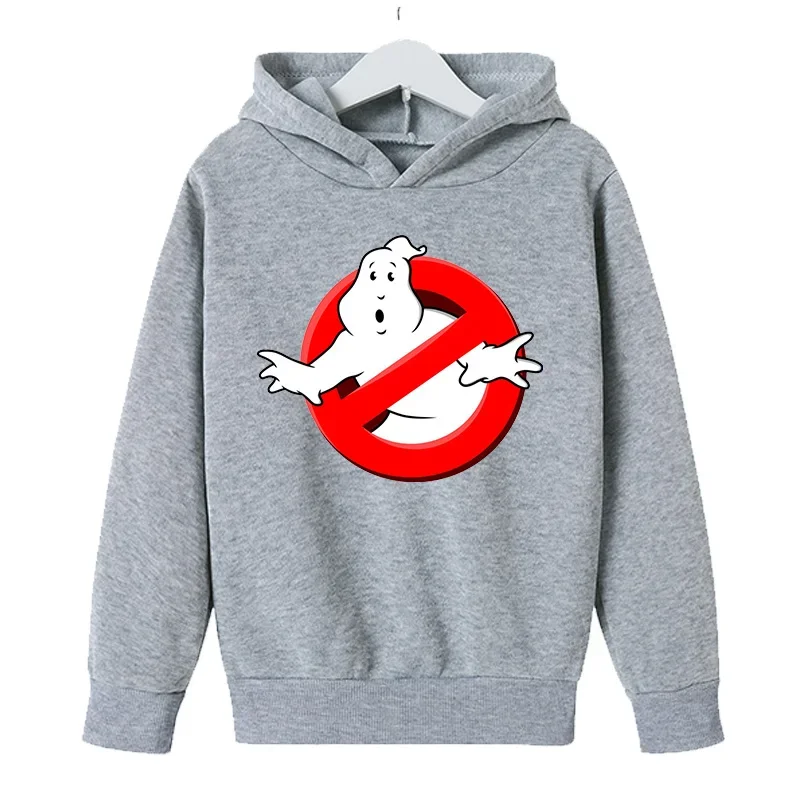 2024 New Cartoon Ghostbusters stampa bambini felpa con cappuccio primavera autunno ragazzo ragazza abbigliamento Pullover manica lunga Kid Fashion