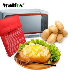 WALFOS 1/2/PCS Washable Microwave Potato Bag For Oven Quick Fast Steam Pocket In 4 Minutes Easy Cooking