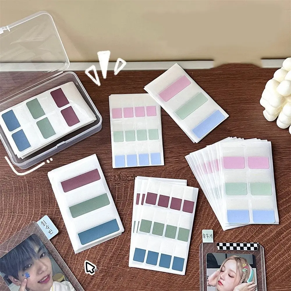 10pcs/lot Multifunctional Memo Pad Loose-leaf Transparent Page Markers Paper Rectangle Morandi Note Index Stickers