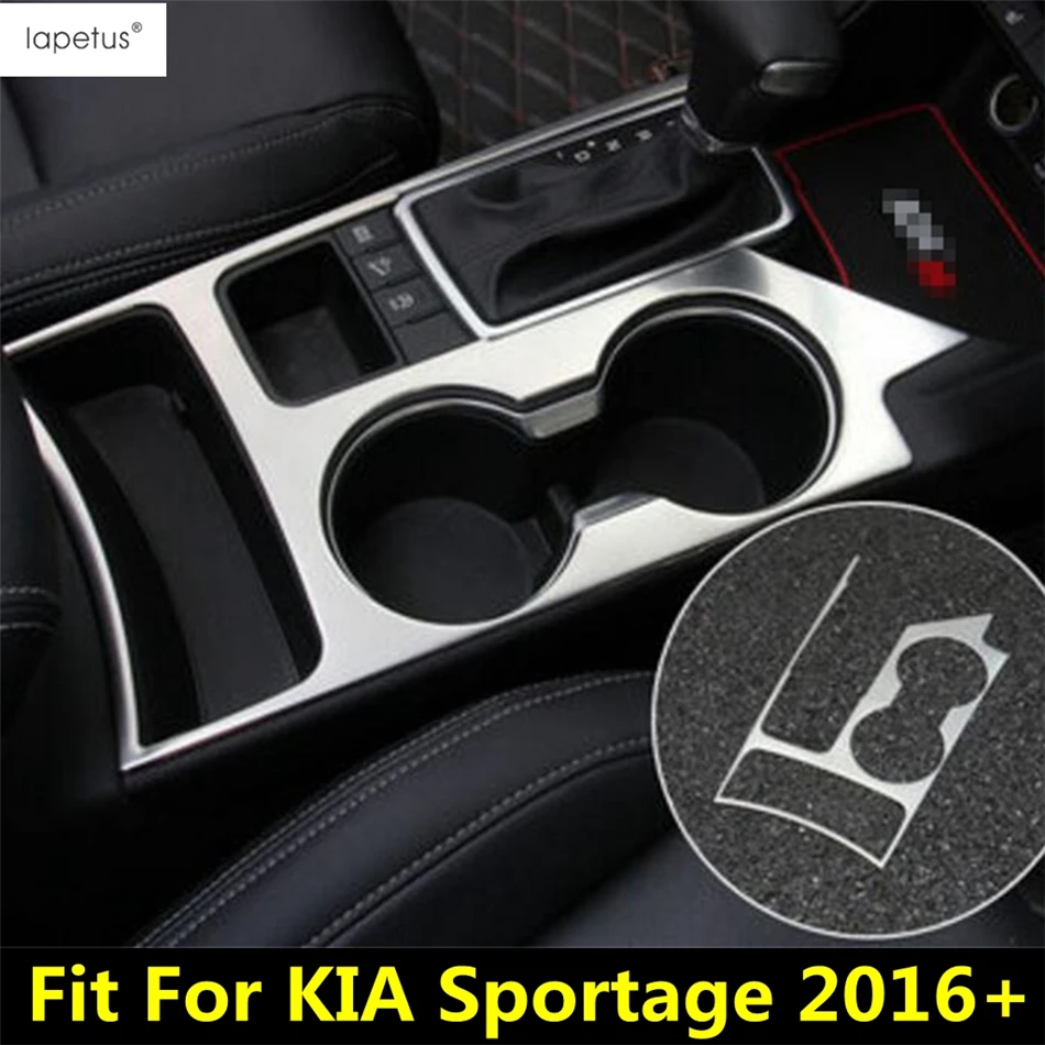 Car Central Control Shift Gear Water Cup Holder Frame Panel Cover Trim Accessories For KIA Sportage 2016 - 2020 Automatic Model