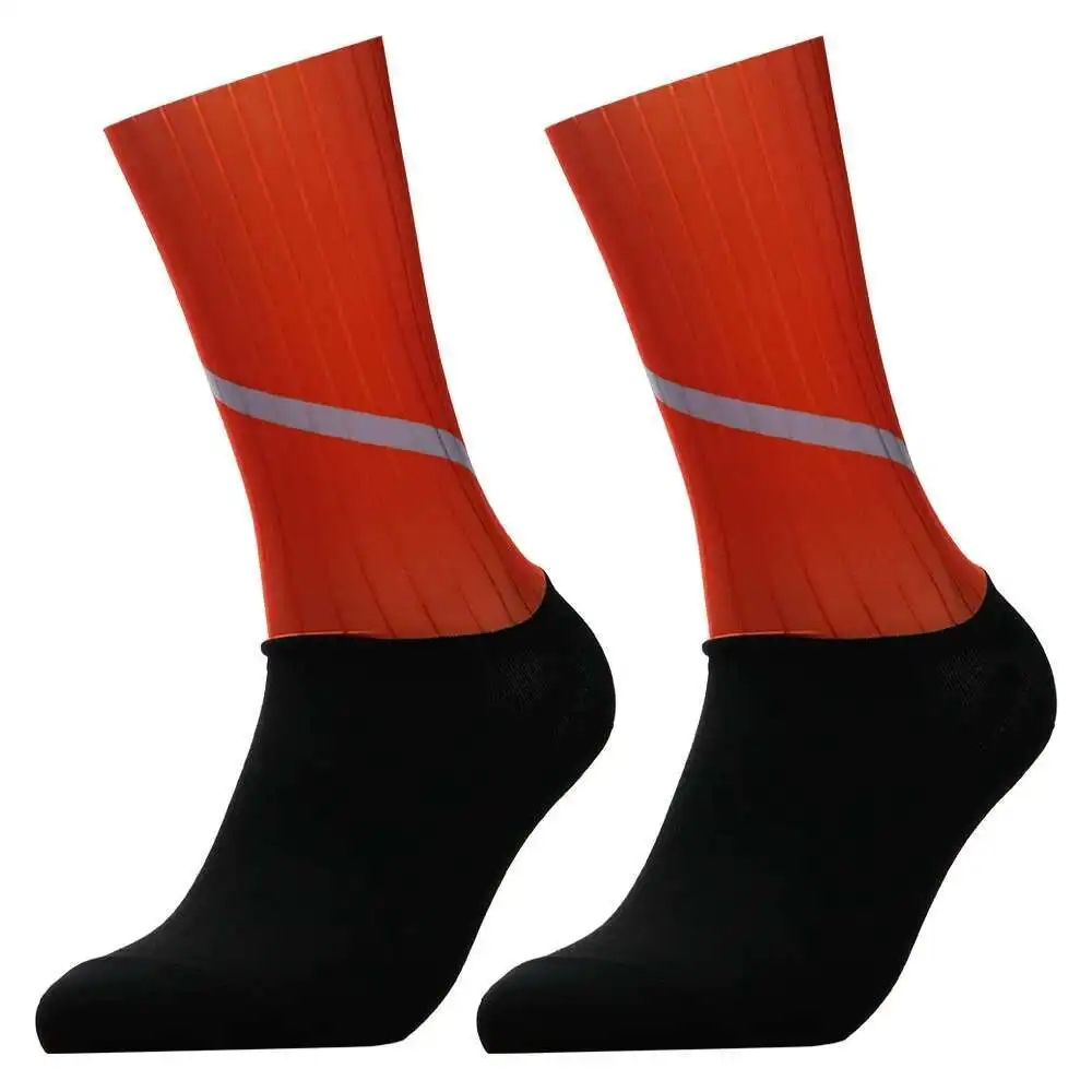 AliExpress Profession Sport Cycling Socks Men Anti Slip Seamless Aero Bike Wearproof Road Bicycle Socks Reflective Safety Sock