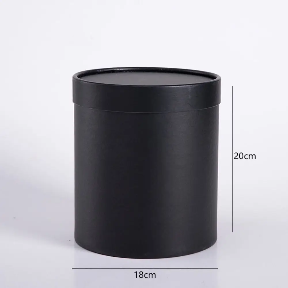 صندوق هدايا زهور مستدير جديد كبير بلون واحد لتغليف الهدايا صندوق ورقي تشكيلة زهور دلو عيد الحب