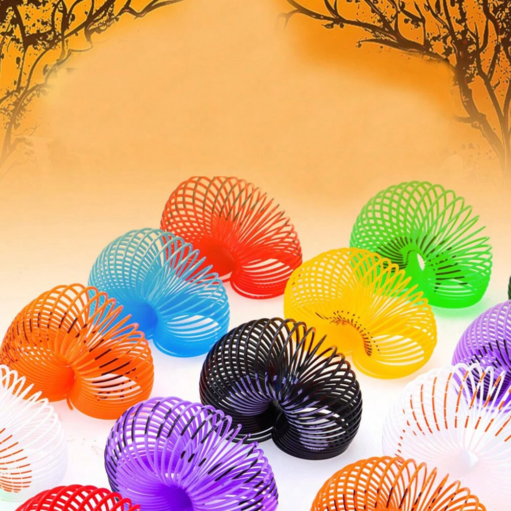 12Pcs/set Halloween Mini Spring Coil Magic Spring Toys for Kids Birthday Halloween Party Favors Boys Girls Gift Goodies Filler