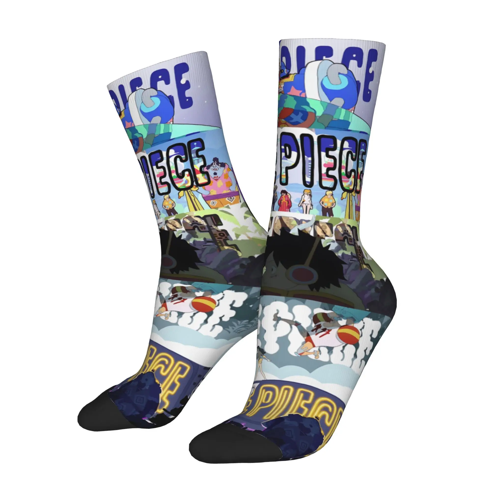 

Running Socks Vintage One Piece Desgin Crazy Men's compression Socks Unisex Harajuku Pattern Printed Funny Crew Sock