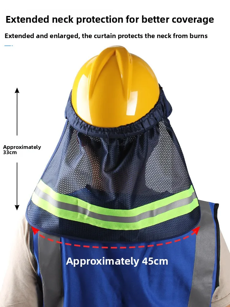 Wide Brim Safety Hat Sunshade Construction Site Men's Sun Protection Hat Summer Use Home Daily Protection Equipment