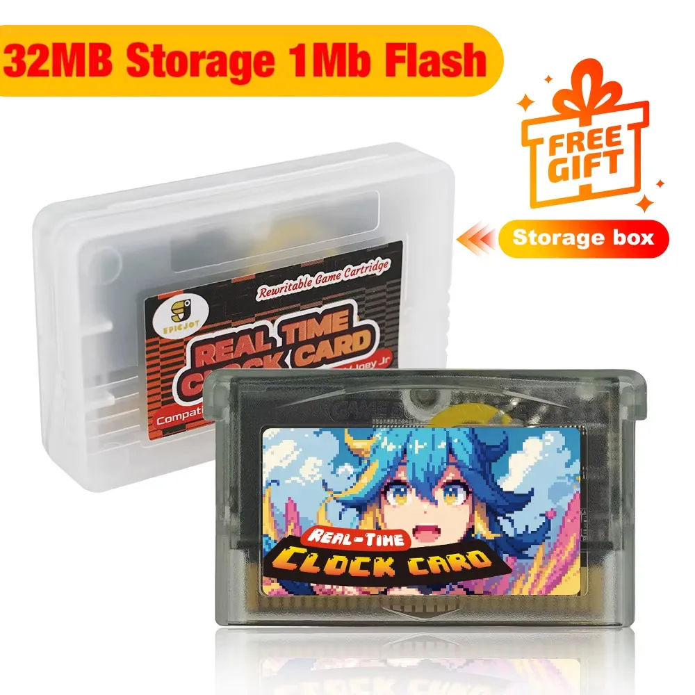 Rewritable 32MB 1Mbit Flash For GBP/GBM/GBA RTC Solar Cart Game Cartridge Burner For Game Boy/GBA/GBC Cart Reader