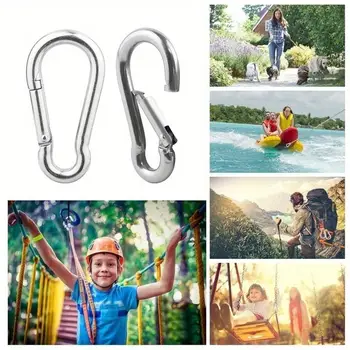 20個304不銹鋼彈簧扣登山扣快速連接環鉤快拆鏈條扣 10 最佳銷售 鐐銬 - №1