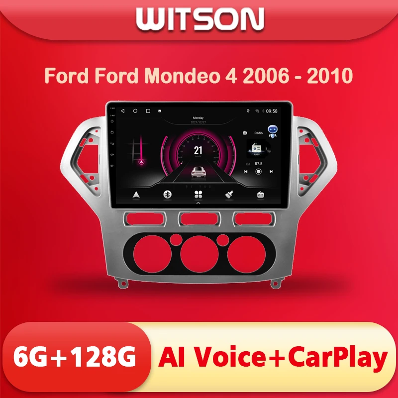 WITSON AI VOICE Android 11 Stereo Multimedia GPS nawigacja stereo dla forda Mondeo 4 2006 2007 2008 2009 2010 carplay radio samochodowe