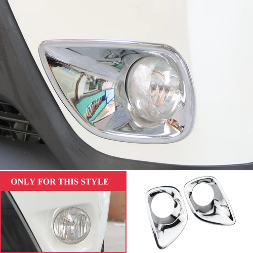 Imagen 2 del producto Para Toyota RAV4 2013 2014 2015 cubierta de luz antiniebla delantera cromada lámpara antiniebla embellecedora accesorios de decoración estilo de coche
