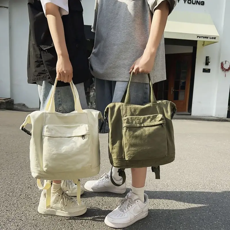 New Style Artsy Backpack Female Korean Version High School Student Backpack Leisure Canvas Travel Large Capacity Backpack Tide