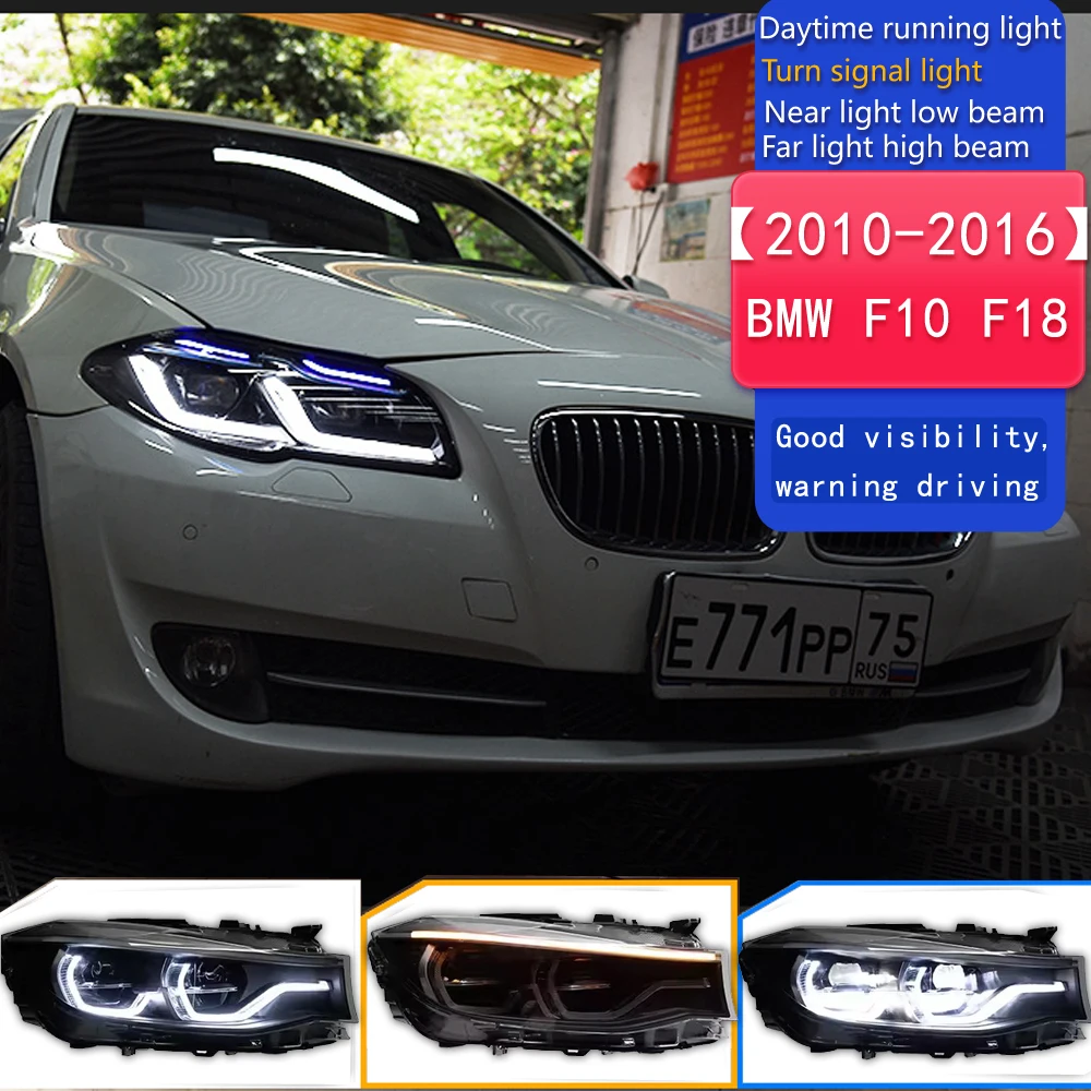 

Car Lights for BMW F10 LED Headlight Projector Lens 2010-2016 F18 520i 525i 530i F11 Front DRL Signal Automotive Accessories