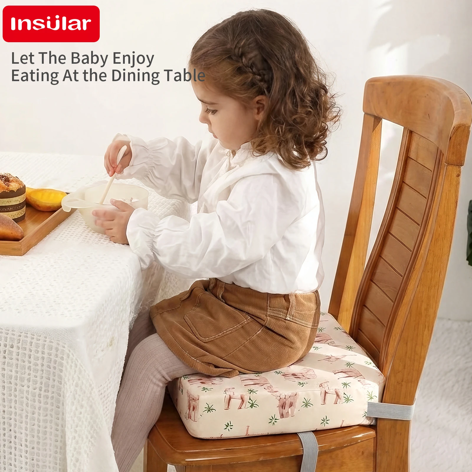 Children Kids Increased Booster Seat Cushion Pad Pillow Baby Dining High Chair Seat Cushions Adjustable Removable Baby Safety