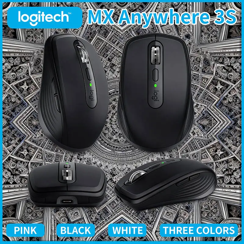 

Компактная мышь Logitech MX Anywhere 3S, эргономичный дизайн, перезаряжаемая, с быстрым прокруткой для портативных ПК Mac
