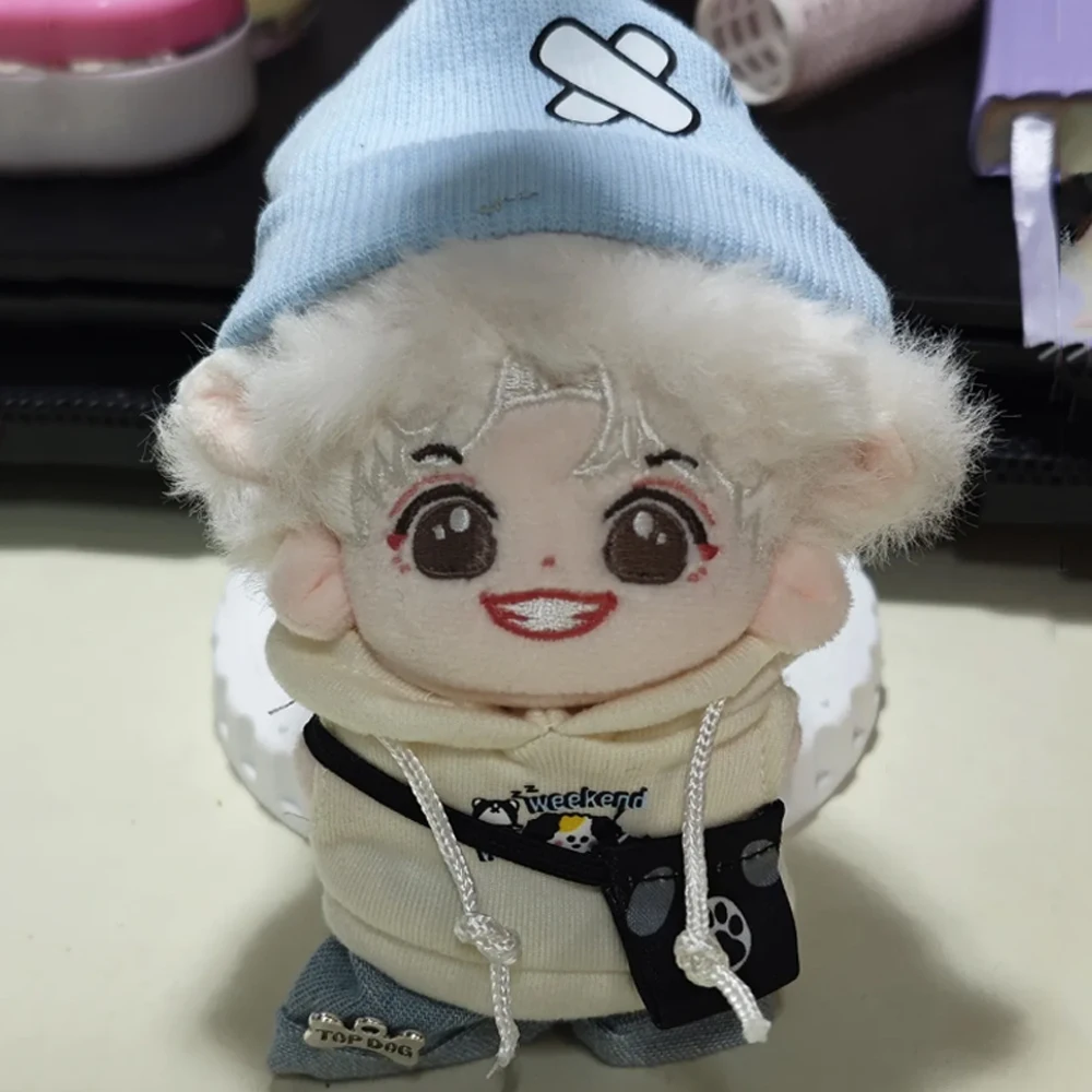 

1 set Dog Hoodie 10cm Cotton Doll Clothes with Hat Small Bag Doll Clothes Outfit Puppy Set Suit Doll Dress Up Set