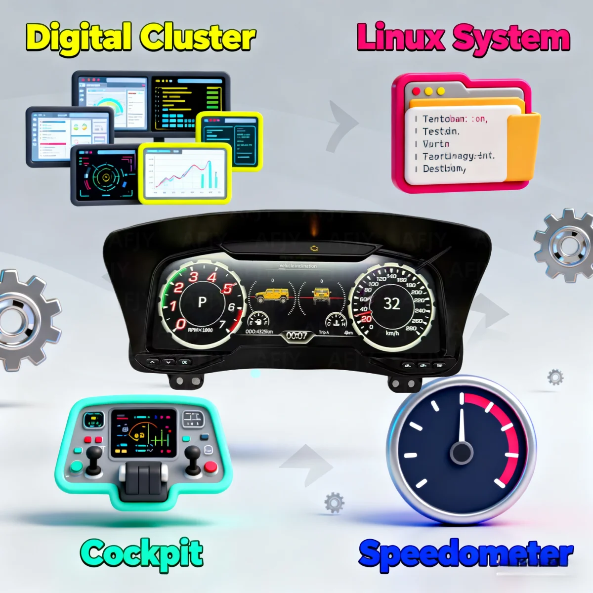

12.3'' For Hummer H3 2005 2006 2007 -2010 LCD Dashboard Instrument Panel Digital Cluster Smart Gauges Module Auto Speed Meter